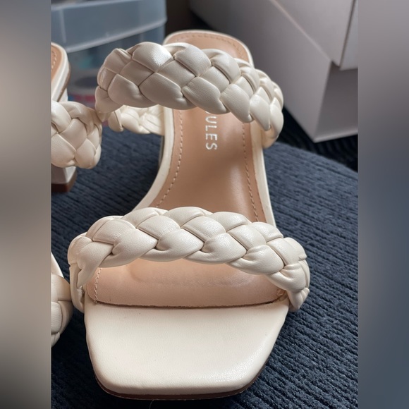 White Braided high heel- worn once - Picture 7 of 7
